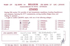 ON6MS - 04/06/2005 - 40M/80M - CW - 599/599