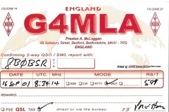 G4MLA - 16/09/2001 - 20M - PSK31 - 599