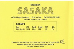 SA5AKA - 24/09/2005 - 20M - SSB - 59