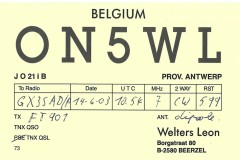 ON5WL - 14/06/2003 - 40M - CW - 599