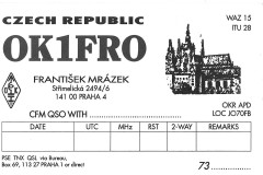 OK1FRO - 25/03/2003 - 20M/15M - CW - 599/599